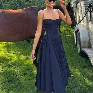Elegant Structured Corset Bodice Dress